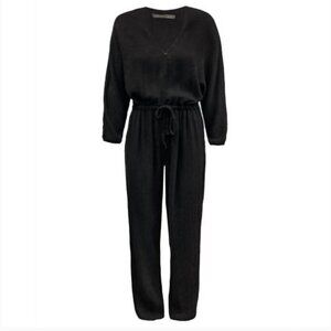 NWOT Enza Costa Gauze Jumpsuit in black size Medium / 2